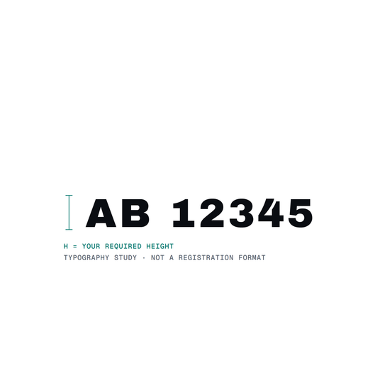 Typography study of registration lettering (not a registration format)
