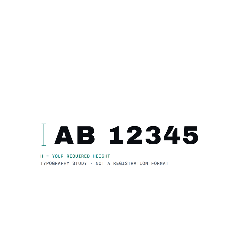 Typography study of registration lettering (not a registration format)